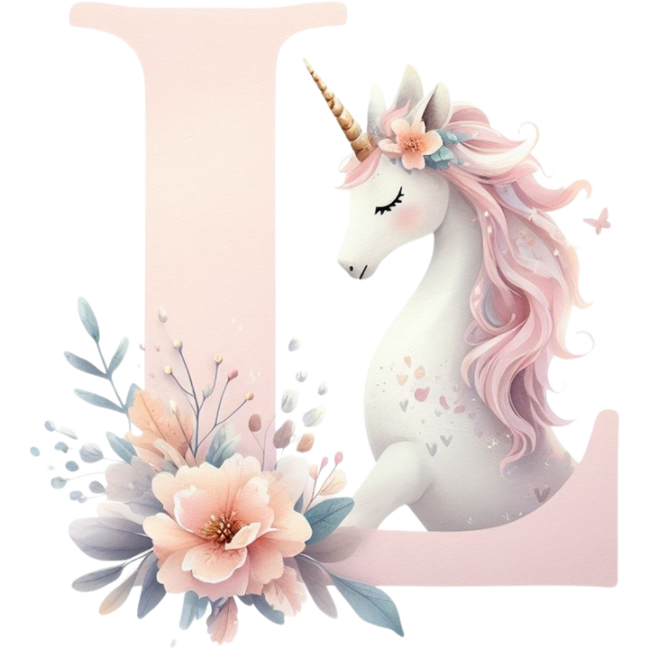 Unicorn Initial Toy Basket