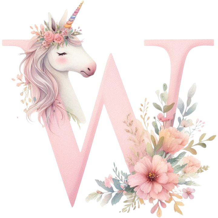 Unicorn Initial Toy Basket