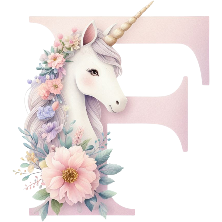 Unicorn Initial Toy Basket