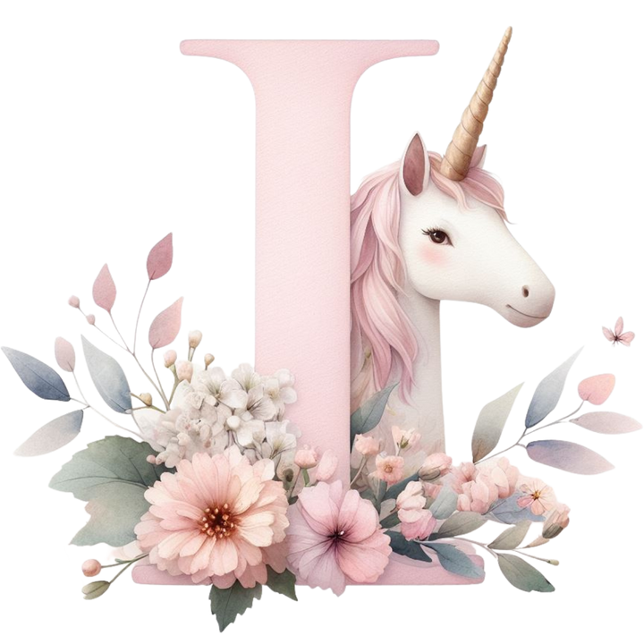 Unicorn Initial Toy Basket