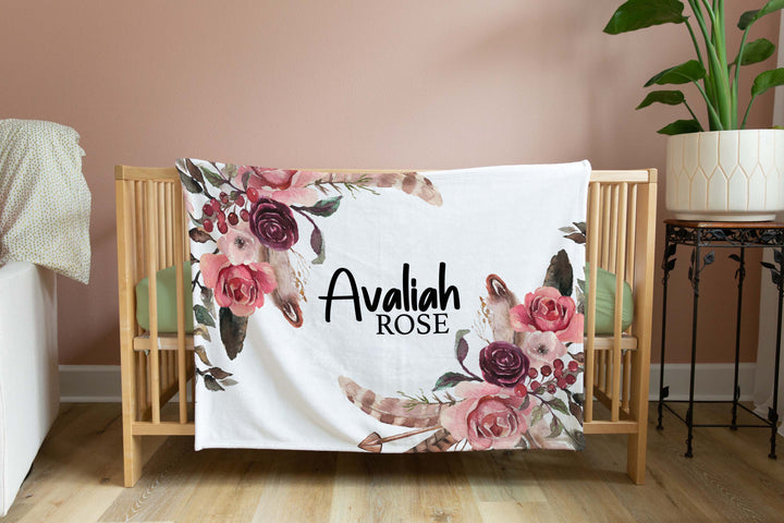 FLORAL PERSONALISED BLANKET