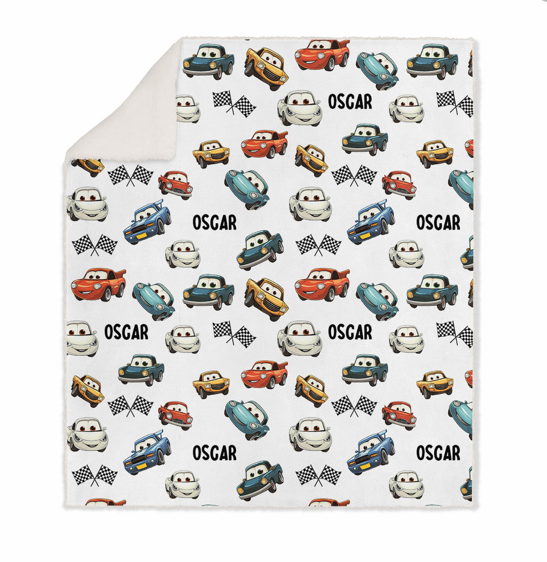 CUTE CARS SHERPA BLANKETS