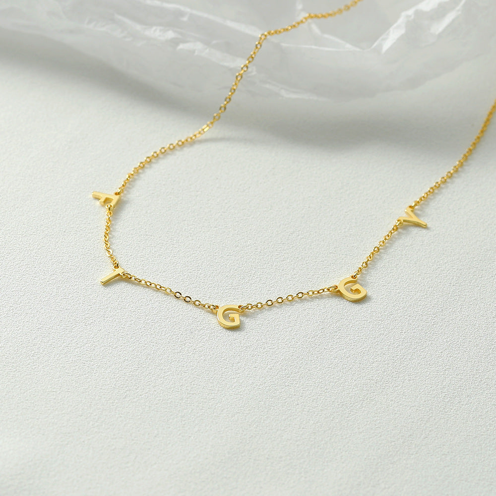 initial necklace gold