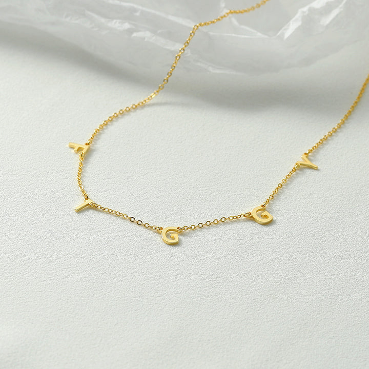 initial necklace gold