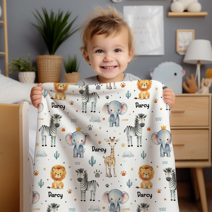 personalised baby blankets ANIMALS