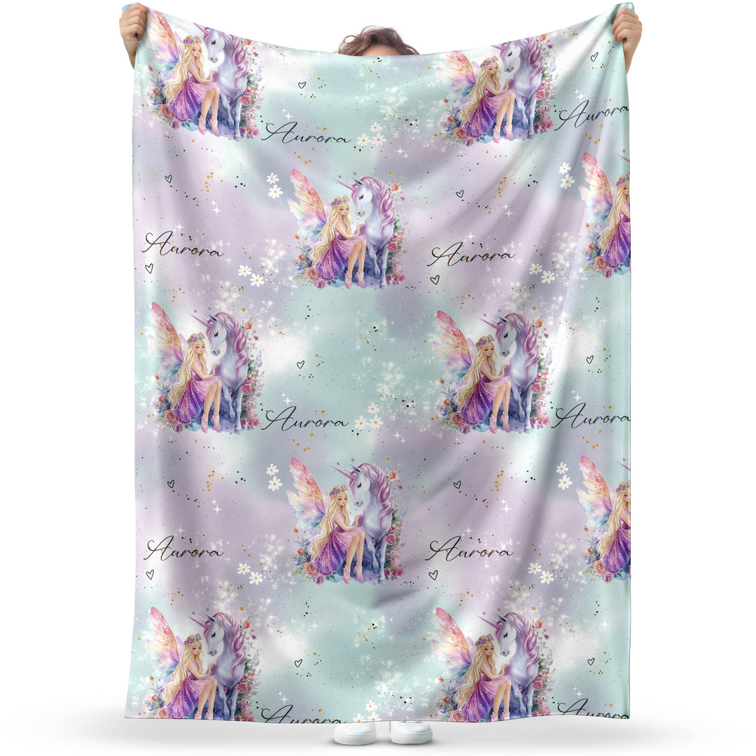 FAIRYS AND UNICORN KIDS BLANKET