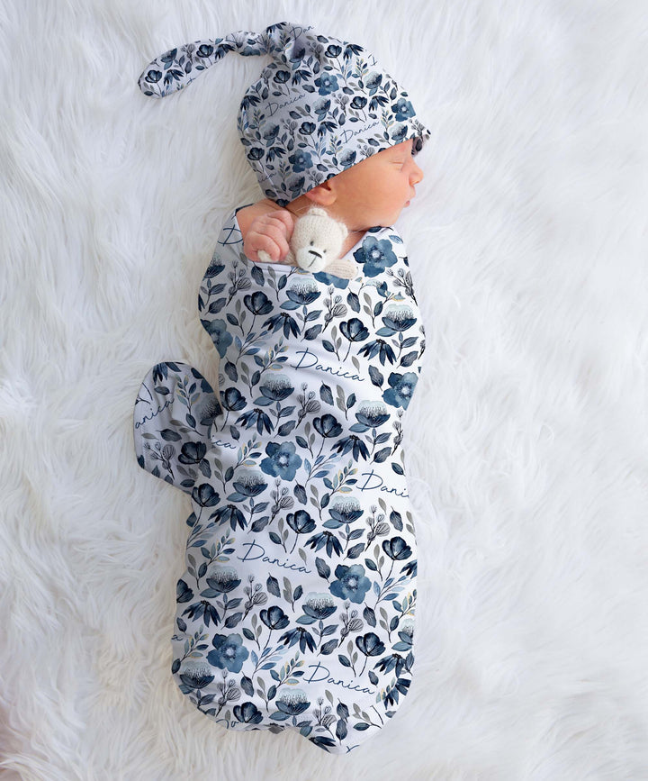 floral baby swaddle