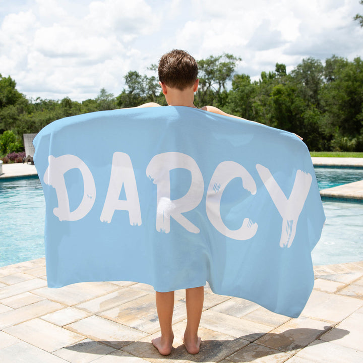 personalised kids beach towels