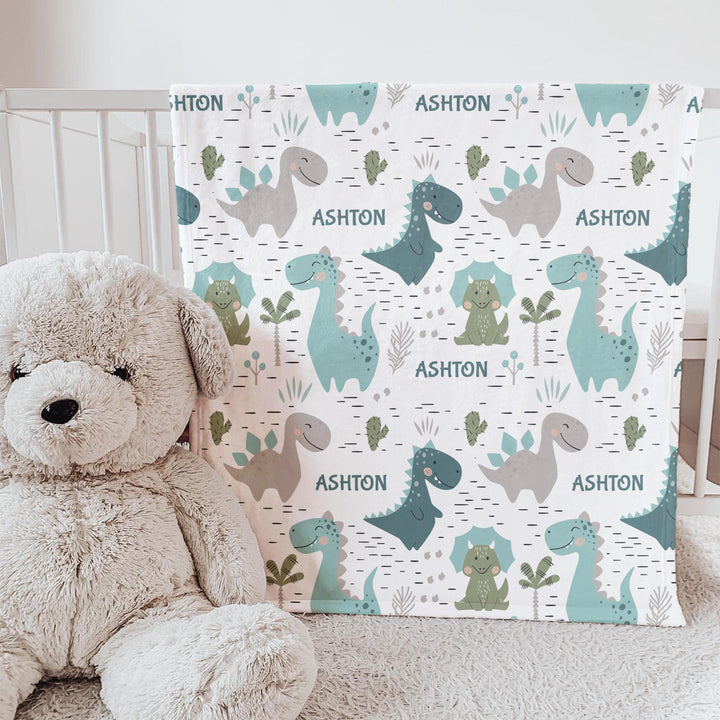 personalised baby blankets DINOSAURS