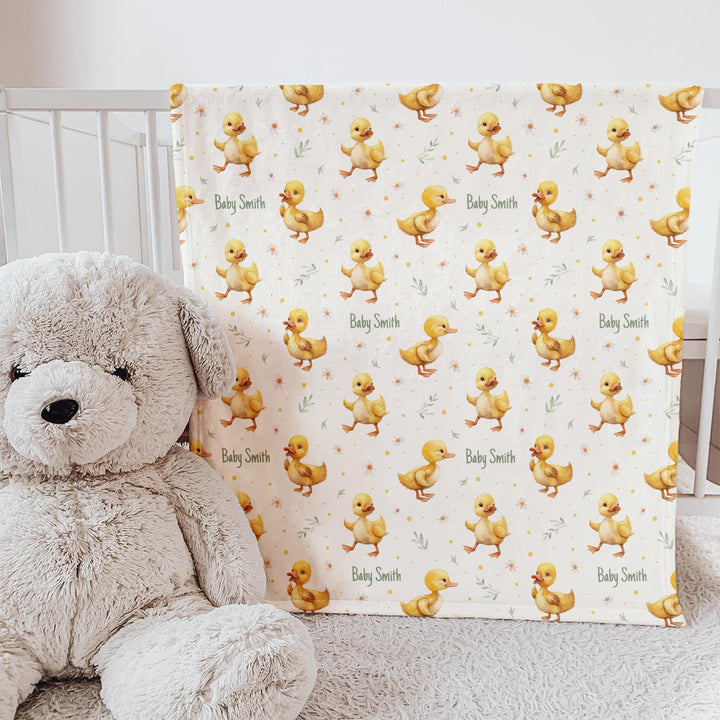 personalised baby blankets baby duck