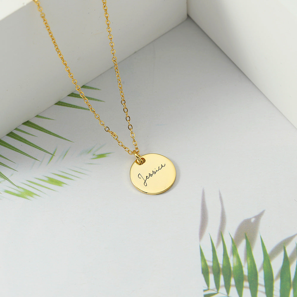 disc name necklace