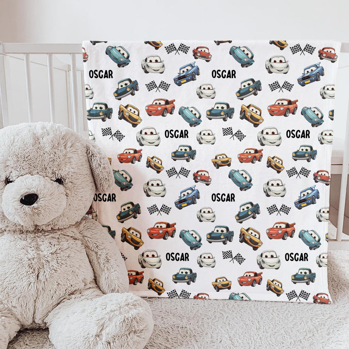 personalised baby blankets cars