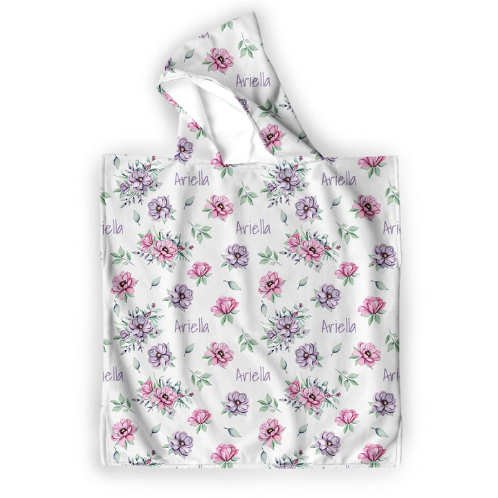 floral kids hooded towel