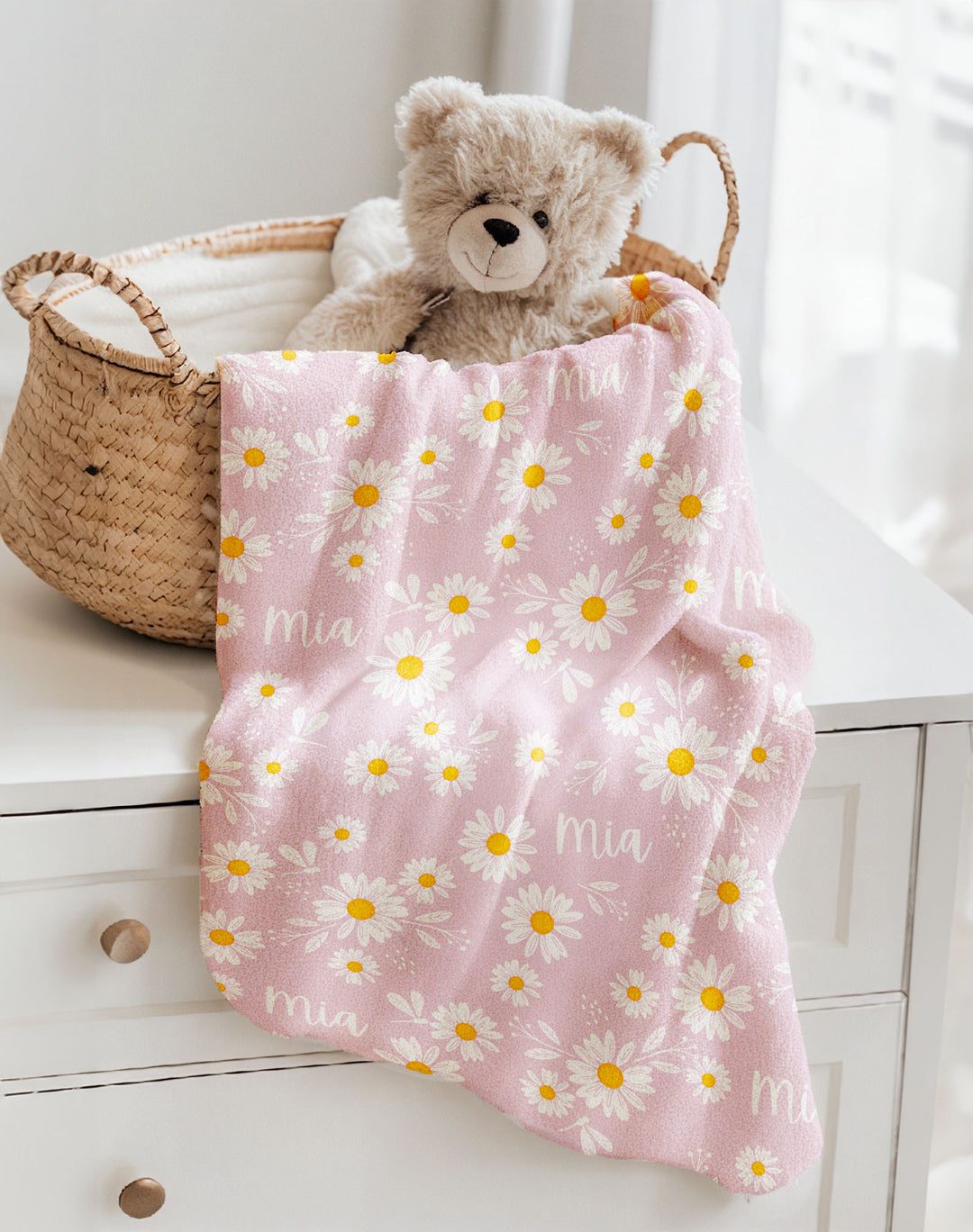 personalised baby blanket floral