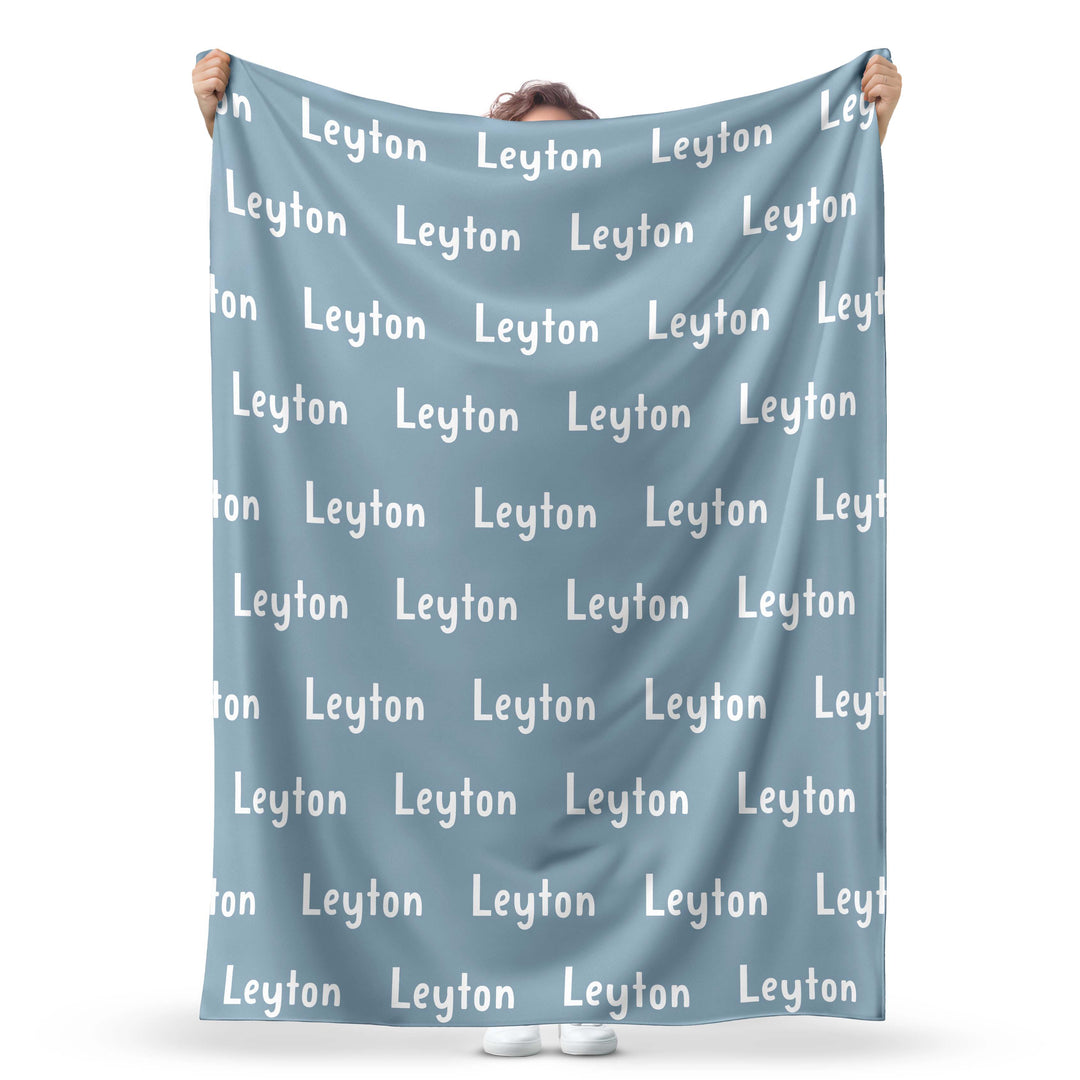 name blanket dusty blue