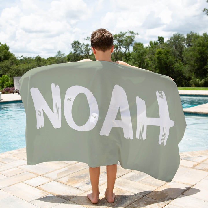 personalised kids beach towels