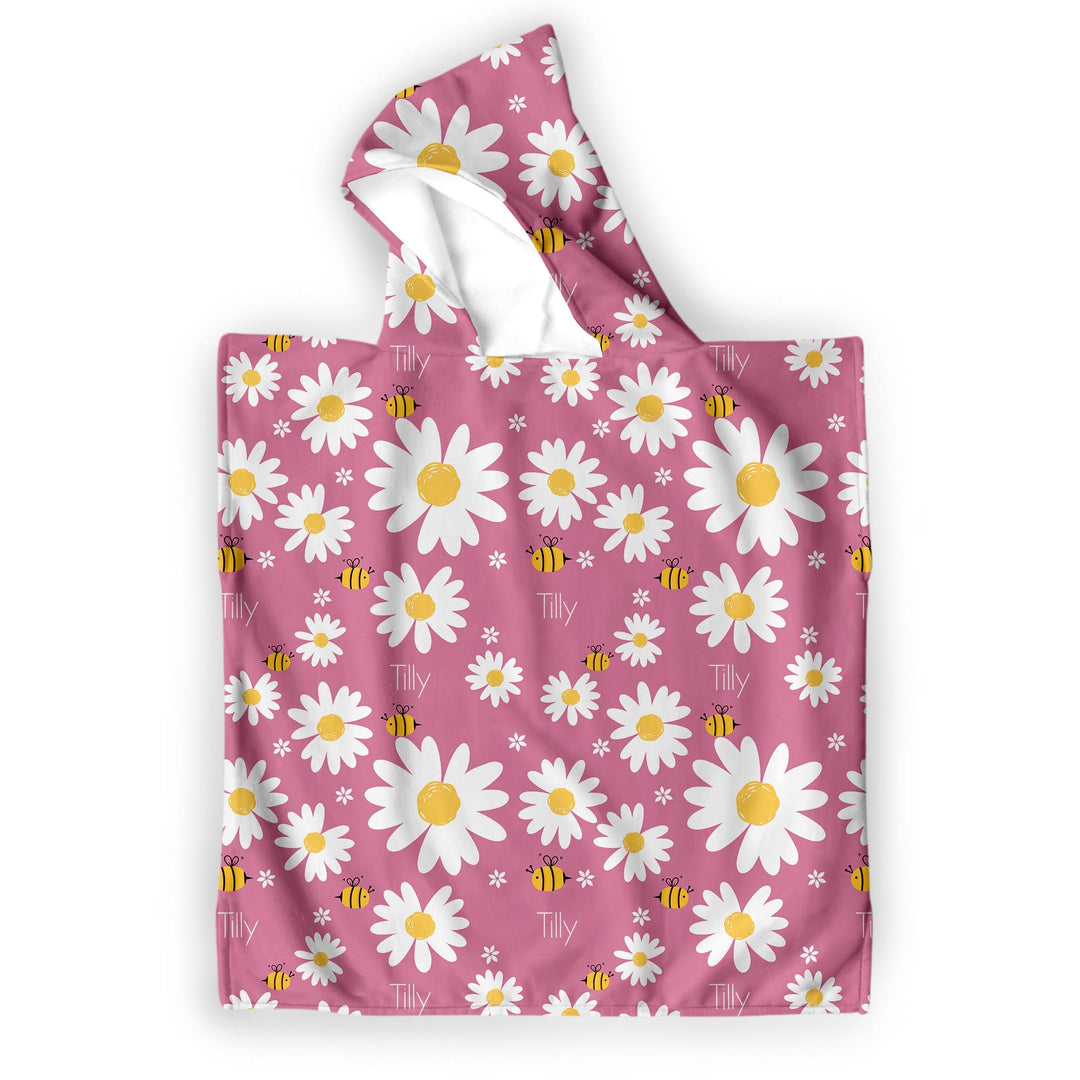 floral kids hooded towel