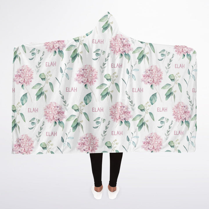 PERSONALISED HOODED BLANKET FLORAL