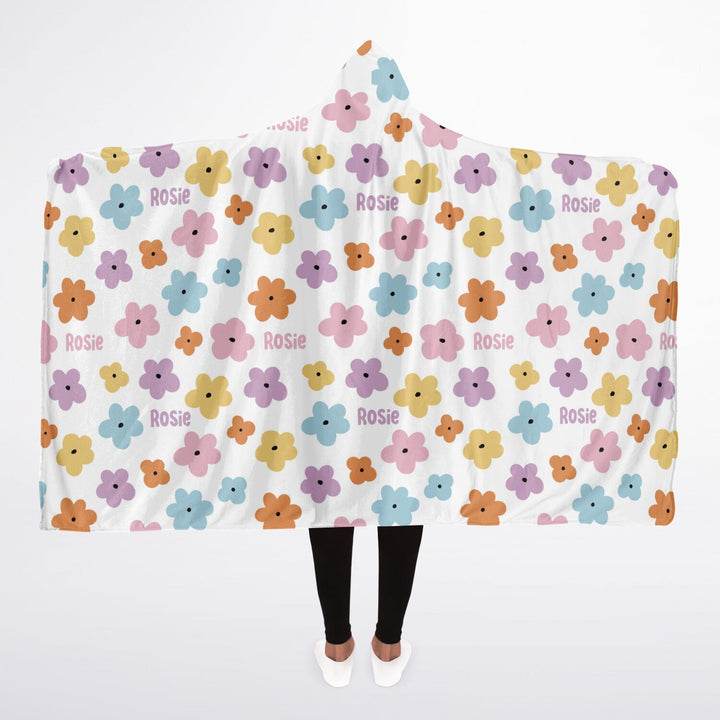 PERSONALISED FLORAL HOODED BLANKET