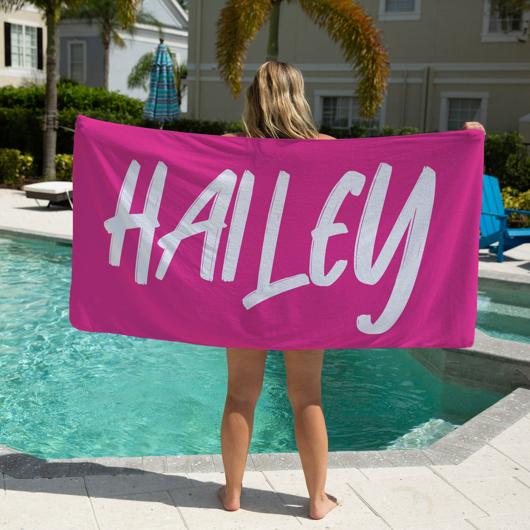 personalised kids beach towels - quick dry girls towel