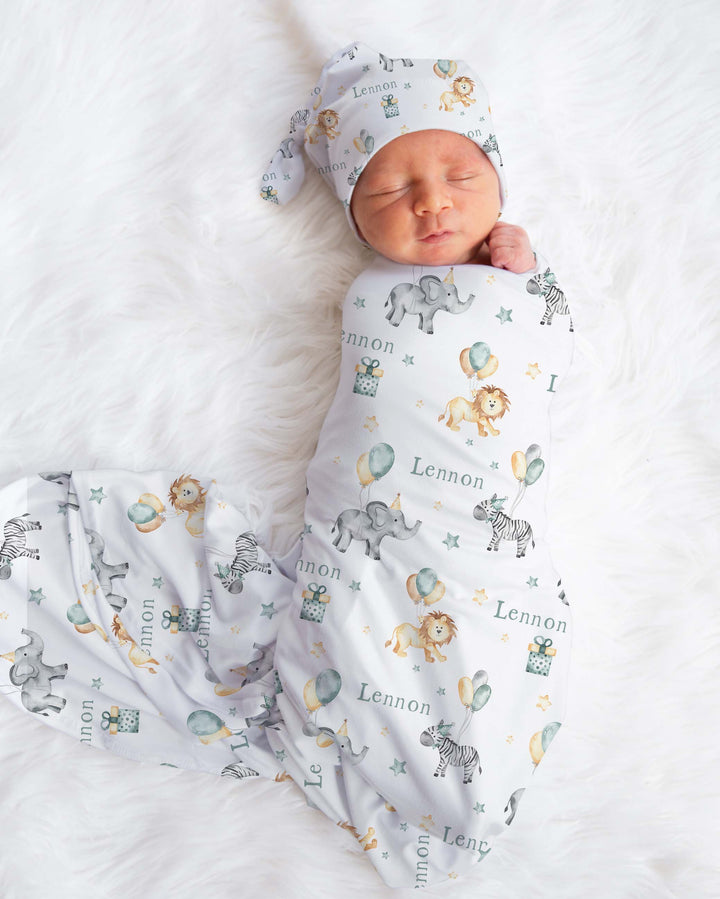 baby boy swaddle with name