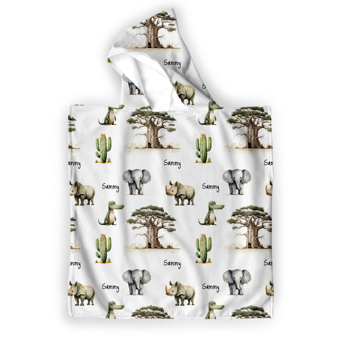 jungle kids hooded towel