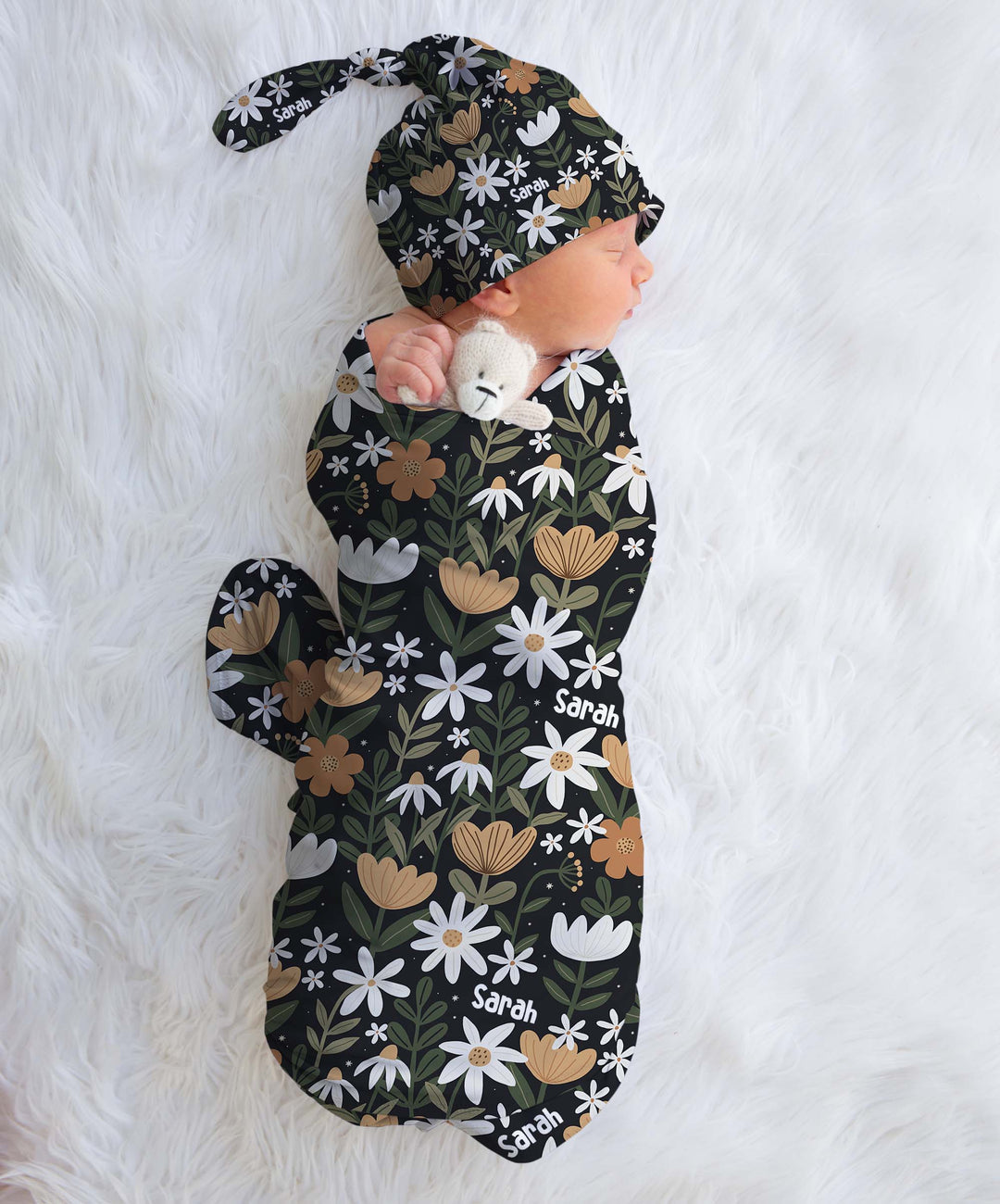 floral baby swaddle