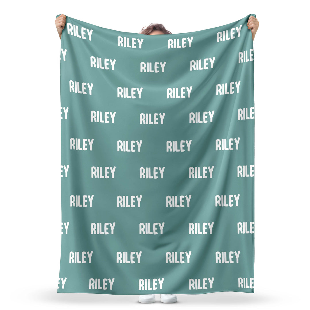 name blanket teal