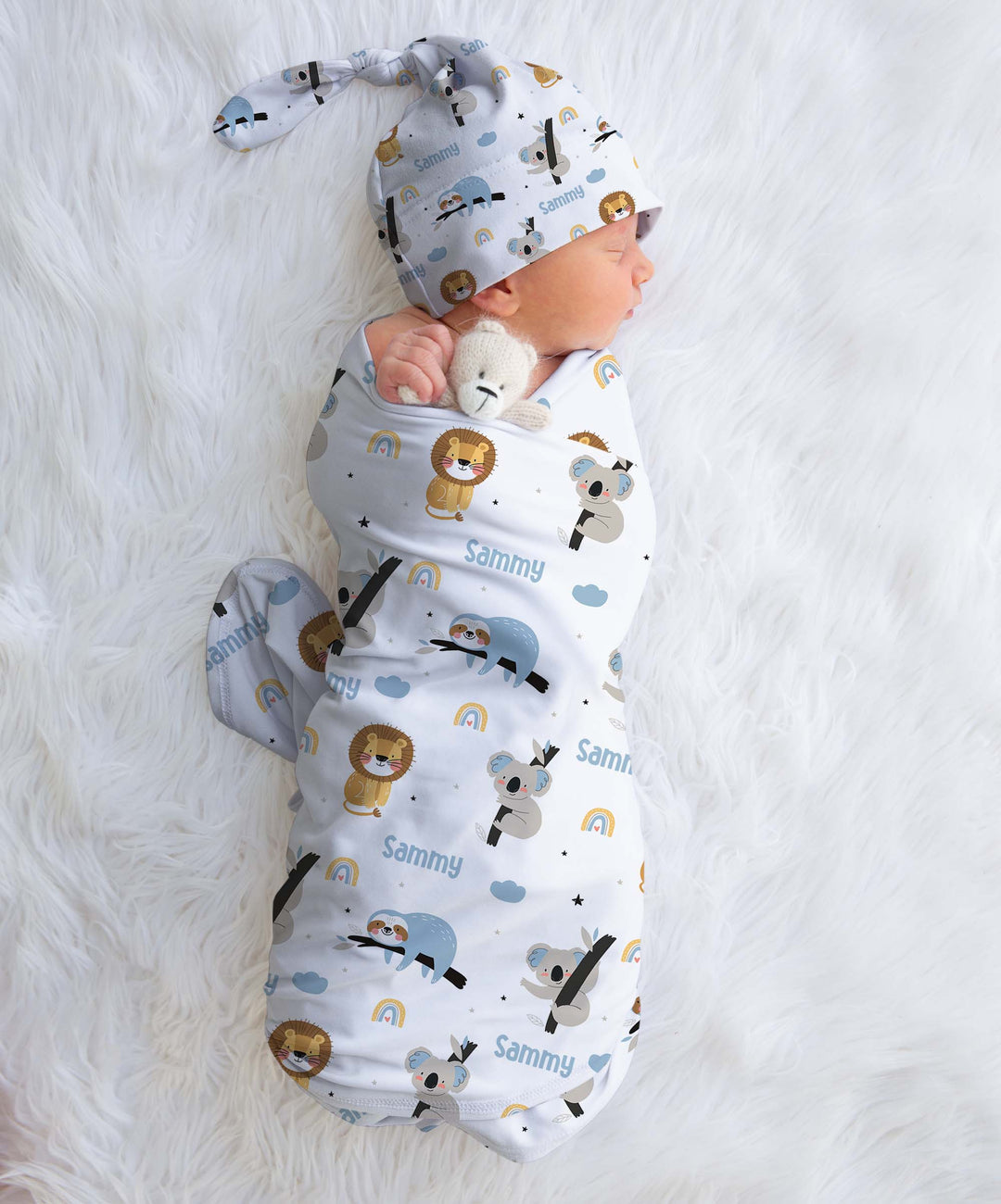 sloth baby swaddle