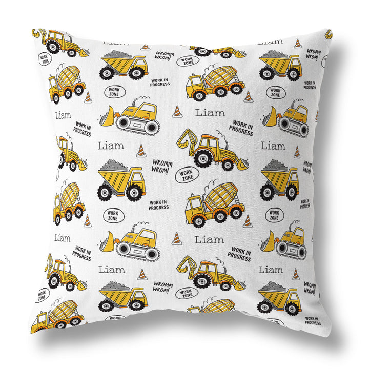 construction kids cushion