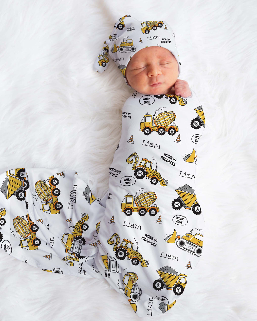 trucks baby swaddle