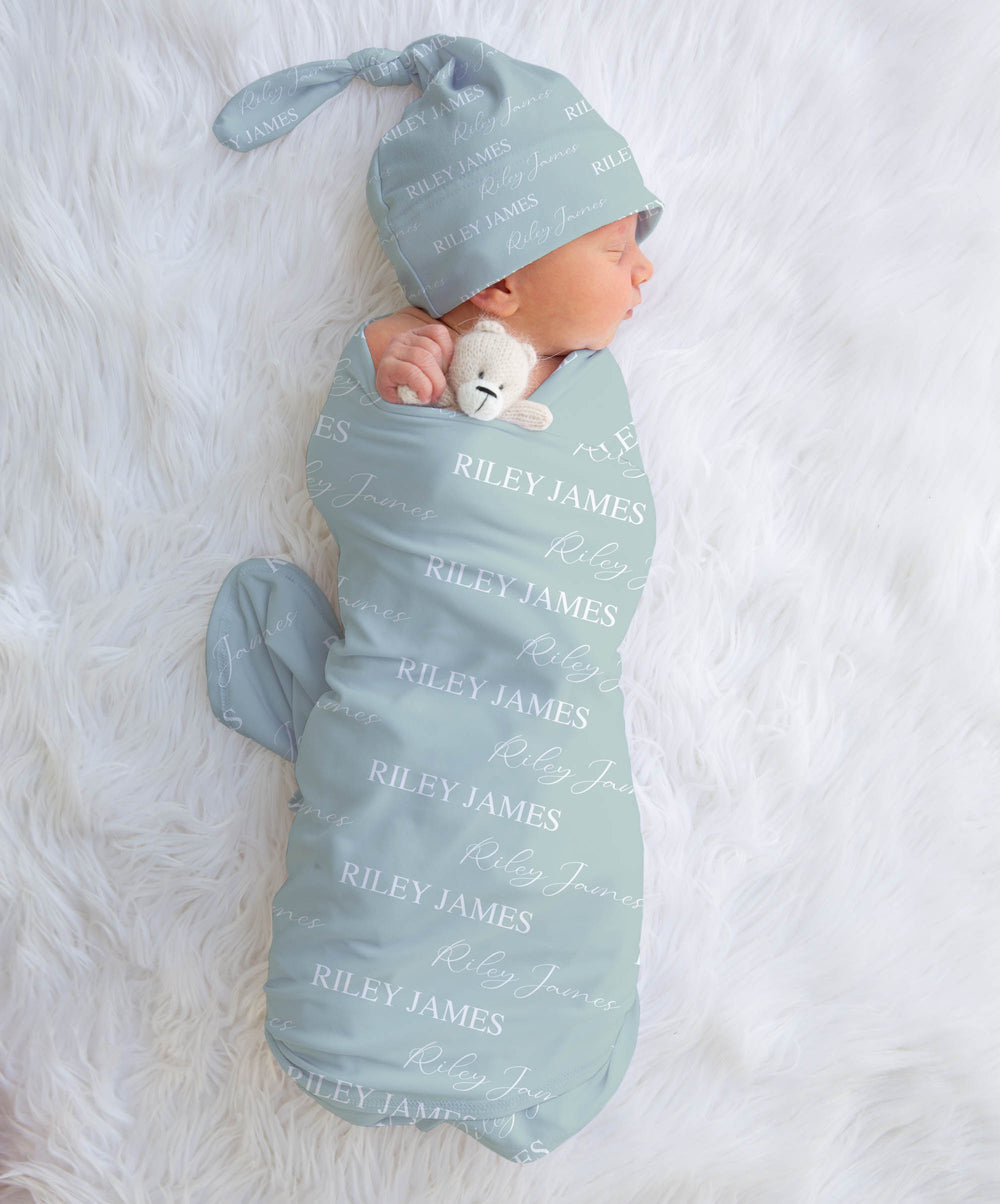 BABY SWADDLE BLANKET MINT