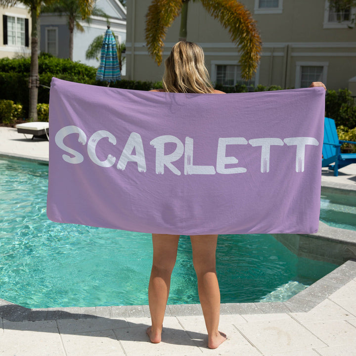 personalised kids beach towels