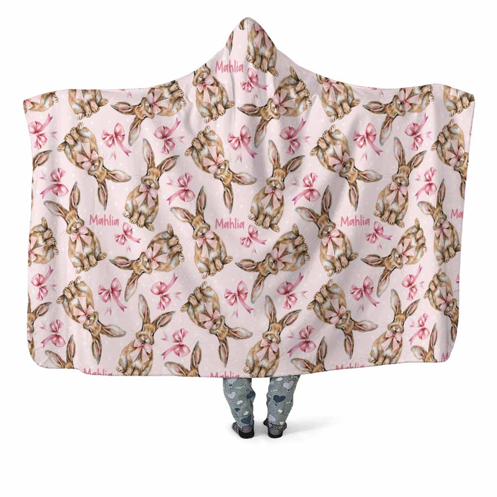 EASTER HOODED BLANKET  BUNNY