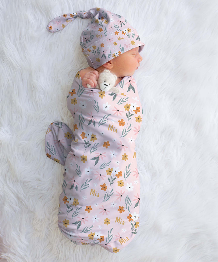 floral baby swaddle