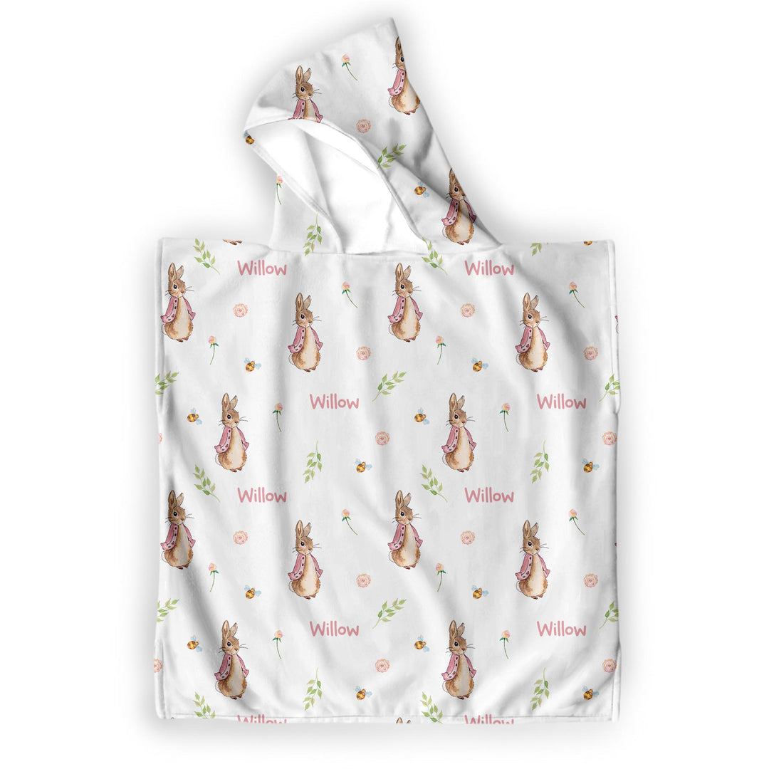 peter rabbit kids hooded towel