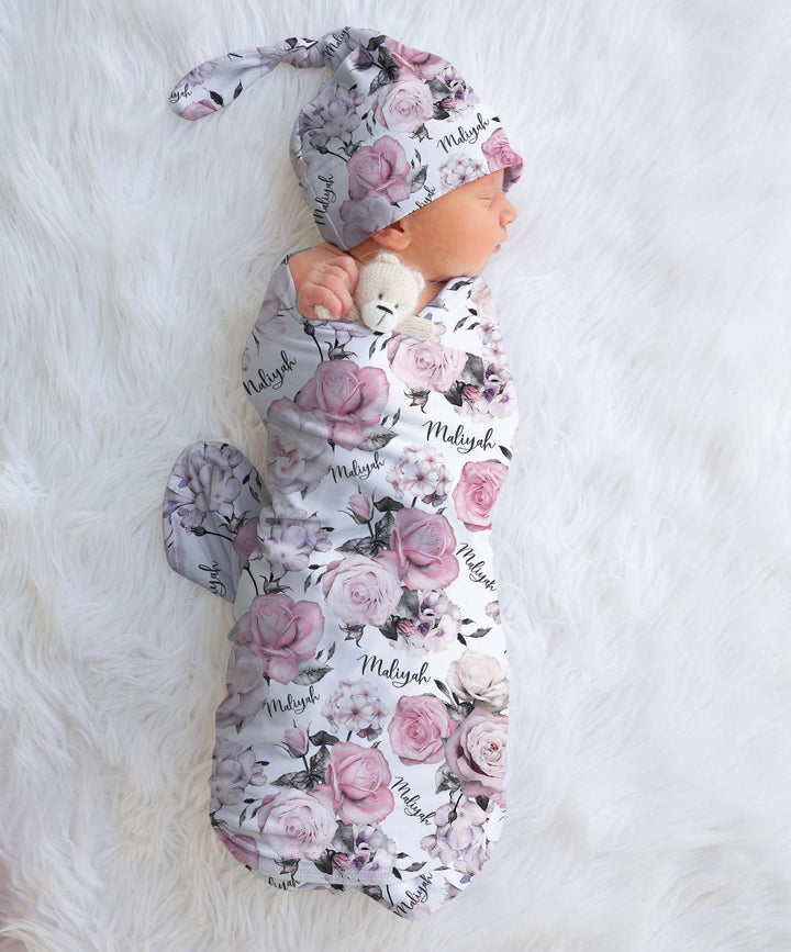 floral baby swaddle