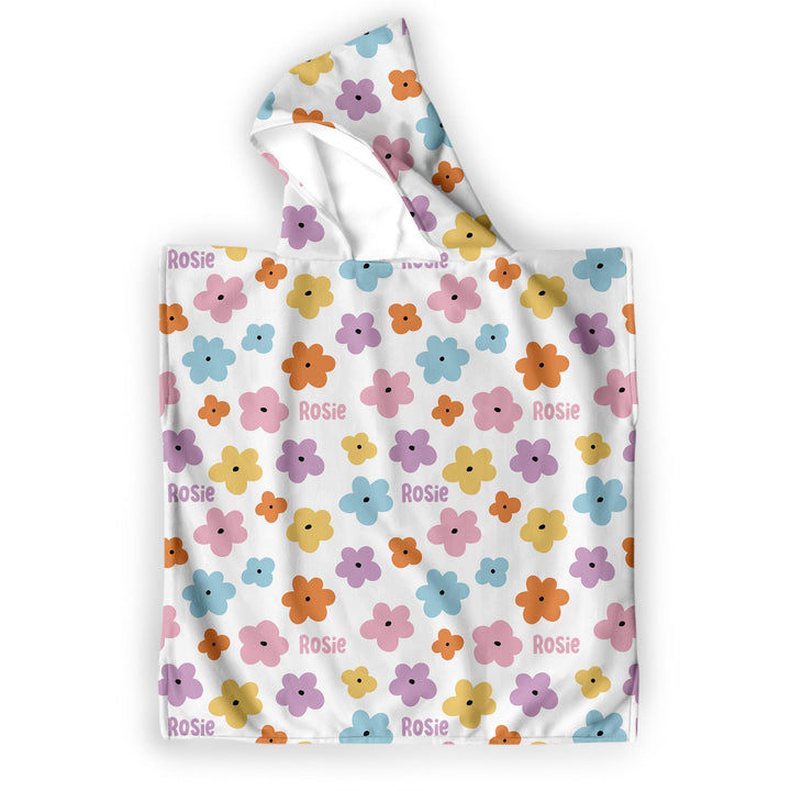 floral kids hooded towel