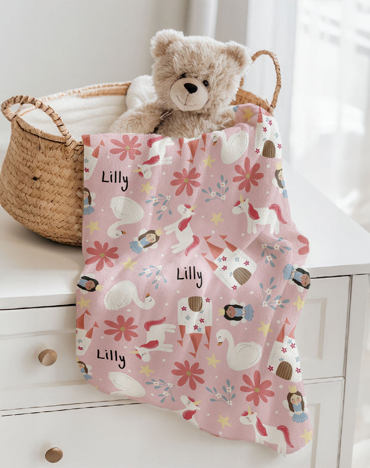 girls personalised baby blankets