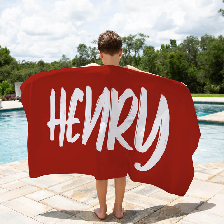 personalised kids beach towels