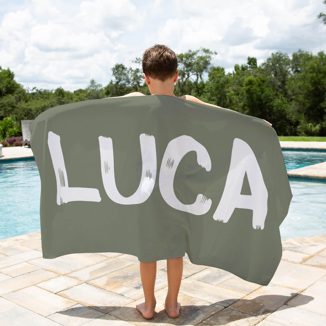 personalised kids beach towels