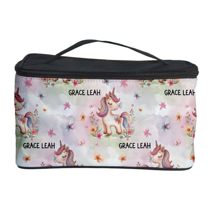 floral personalised cosmetic bag