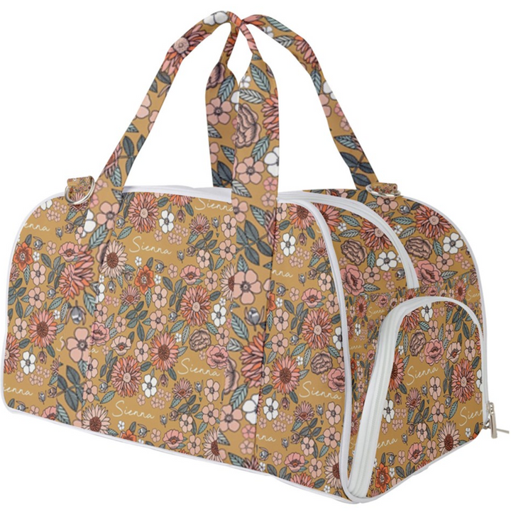 floral duffle bag