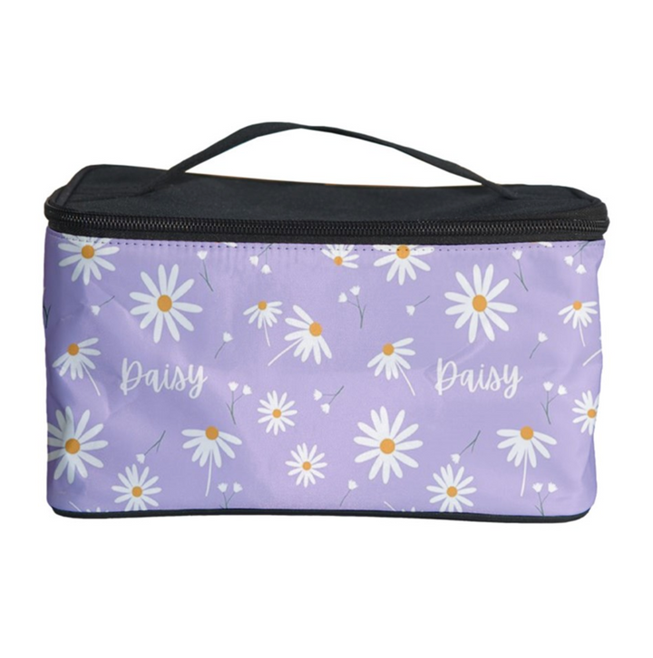 floral personalised cosmetic bag