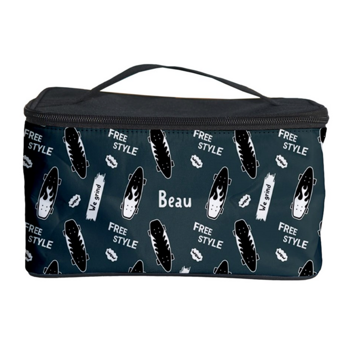 skateboarding personalised cosmetic bag