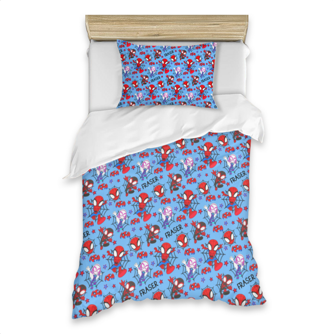 spiderman kids quilt covers
