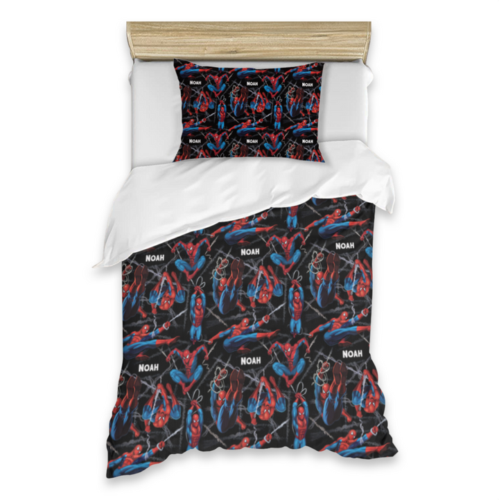 kids quilt covers spiderman