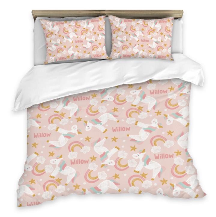 unicorn double quilt cover