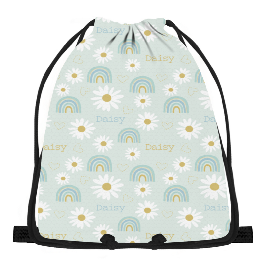 floral drawstring bag