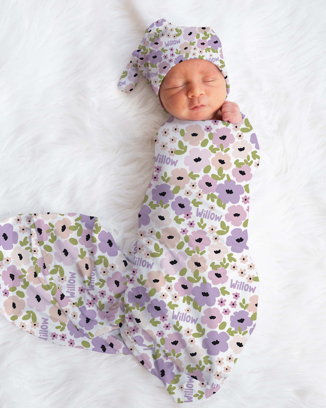 floral baby swaddle